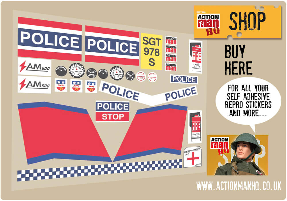Action Man Police Stickers