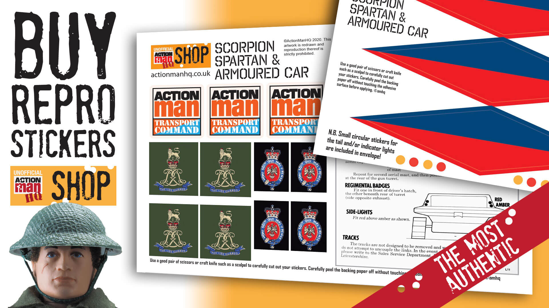 Action Man Repro Stickers